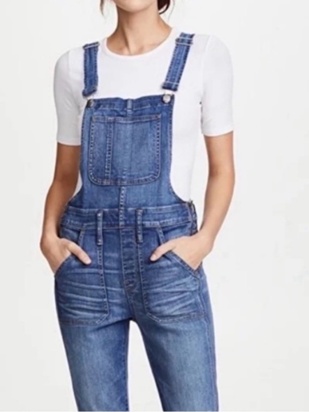 Madewell slim fit Blue Denim Overalls size M
